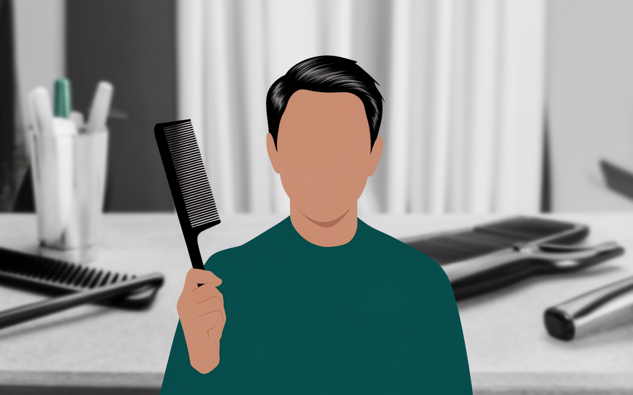 Homme avec morphologie ovale et coupe de cheveux idéale