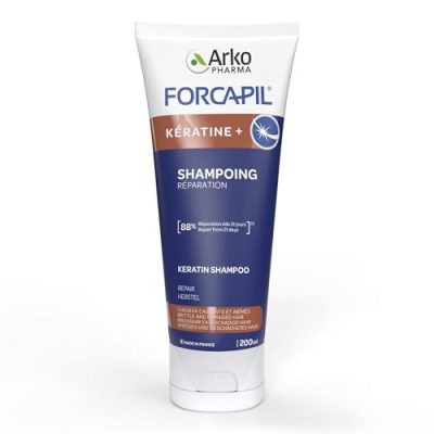 Shampoing fortifiant Arkopharma Forcapil Kératine+, 200 ml, vue principale