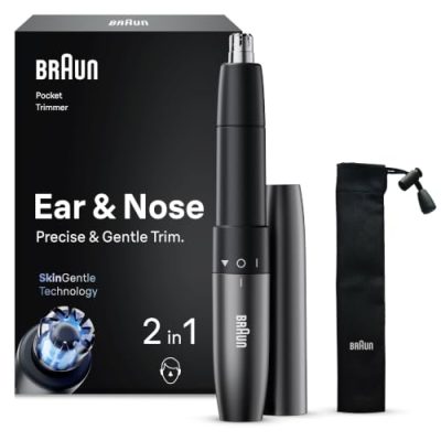 Tondeuse nez et oreilles Braun EN21 SkinGentle, format poche, vue principale