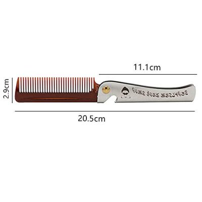 Peigne pliant CONGGUAN en acier inoxydable, vue principale