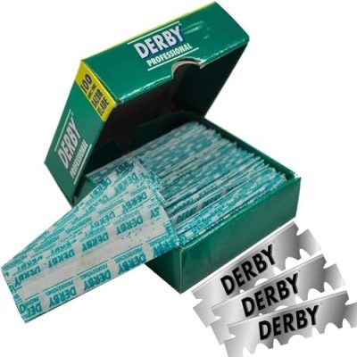 Lames de shavette Derby Professional à un seul tranchant, 600 demi-lames, vue principale