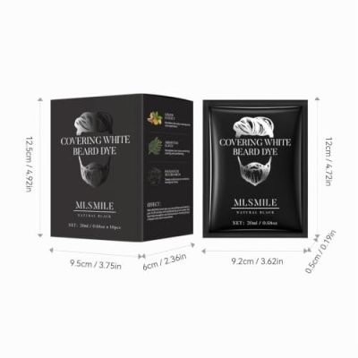 Teinture barbe Domality brun foncé en sachets, 200 ml, vue principale