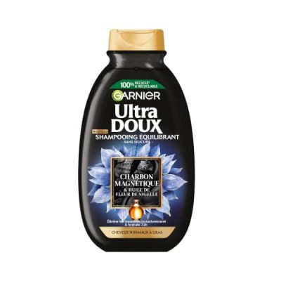 Shampoing Garnier Doux Charbon Magnétique Nigelle, 250 ml, vue principale