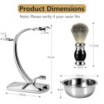 Grutti 3 en 1, support zinc, bol inox et pinceau, vue 1