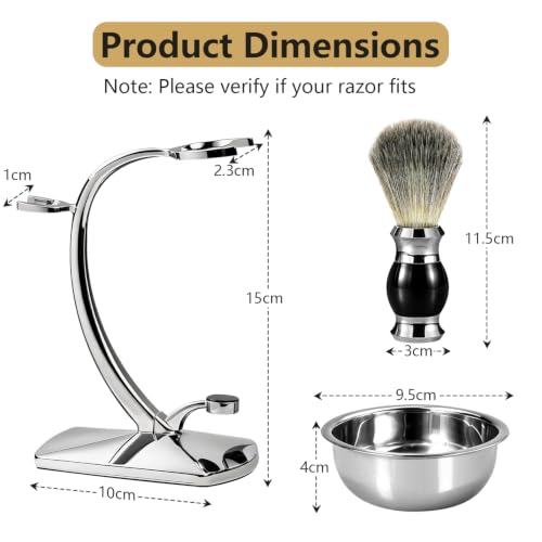 Grutti 3 en 1, support zinc, bol inox et pinceau, vue 1