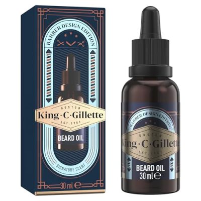 Huile à barbe King C. Gillette à l’avocat et aux pépins de raisin, 30 ml, vue principale