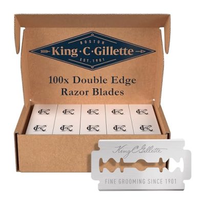 Lames de rasoir de sûreté King C. Gillette double tranchant, lot de 100, vue principale