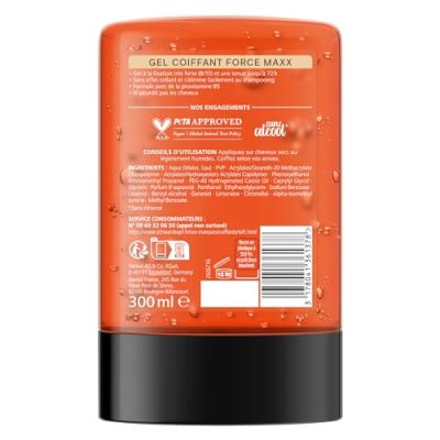 Gel coiffant Schwarzkopf fixation très forte vegan et sans alcool, 300 ml, vue principale