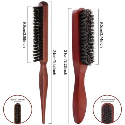 Brosses à barbe et cheveux Sularpek, lot de 2 en poils de sanglier, vue principale
