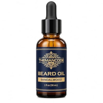 Huile à barbe THEMANCODE au bois de santal et jojoba, vue principale