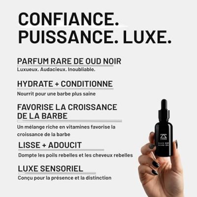 Huile à barbe ZOUSZ oud, vanille et bois de santal, 30 ml, vue principale